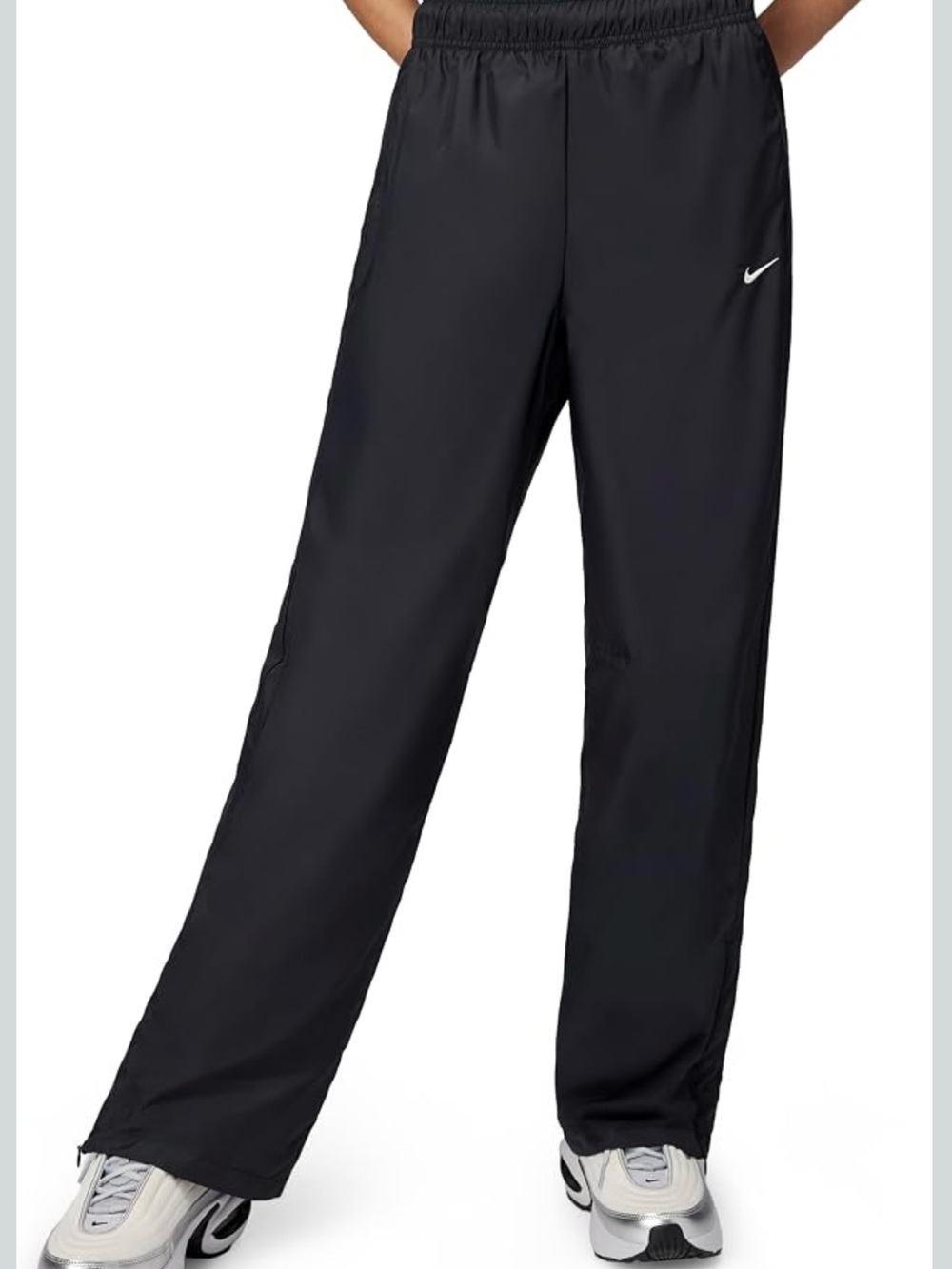 Nike Black Track Pants with White Swoosh